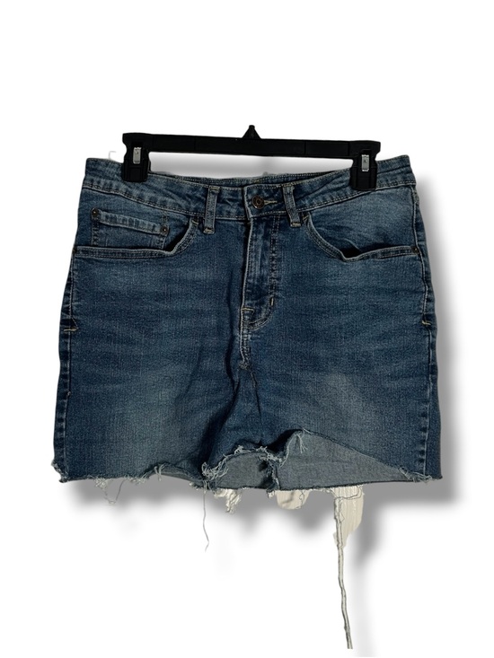 Izod Dresses & Skirts - IZOD DIY Medium Wash Feathered Raw Hem Denim Skirt Size Small - “Dannie”
